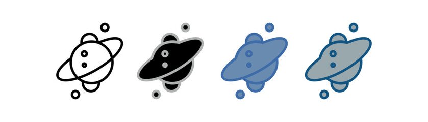  space icon set multiple style collection with space object design © tulabi