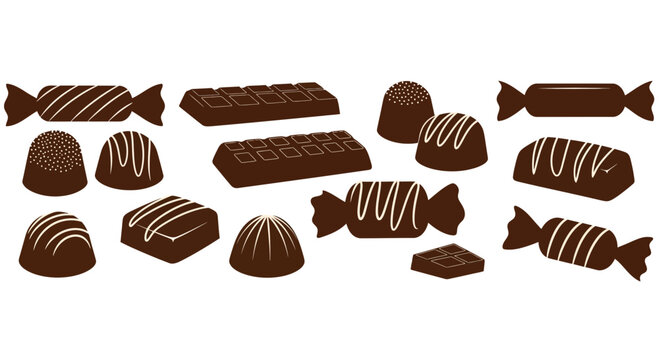 Assorted gourmet chocolate candies and pralines collection.