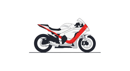 Obraz premium Sport Motorcycle Vector Illustration