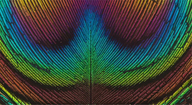 Colorful peacock feather texture abstract background
