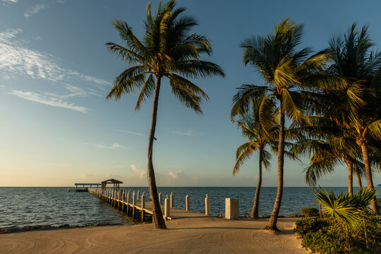 Beautiful Islamorada vista at sunrise, Florida Keys