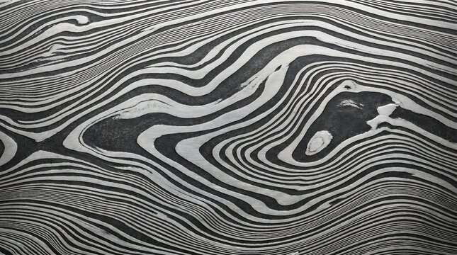 Damascus steel pattern texture with wavy lines