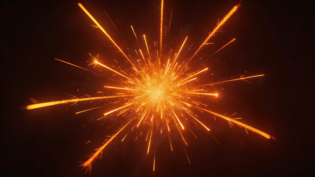 Firework explosion in night sky ideal for sleek commercial backgrounds and title sequences
