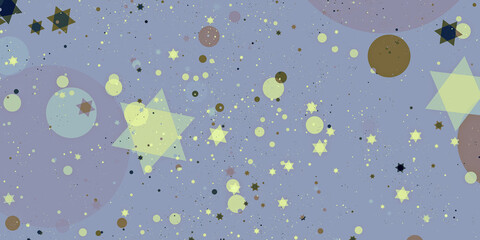 Fototapeta premium Dreamy Childlike Star Patterns Across Peaceful Sky