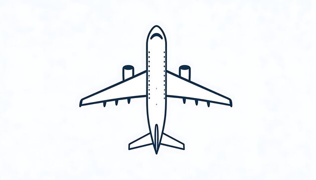 Airplane flying high in sky.