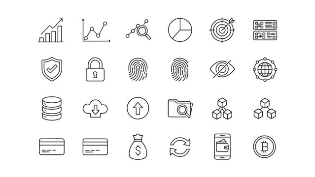 Cloud computing network infrastructure icons set showing central server with connected cloud nodes in line art solid black and colorful flat styles for cloud services and web architecture