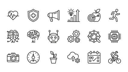 Fototapeta premium Continuous cycle icon representing process flow and repetition in three design styles