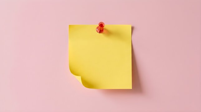 Blank Yellow Sticky Note Reminder