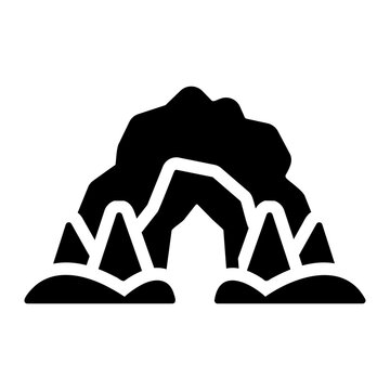 Cave exploring Solid icon