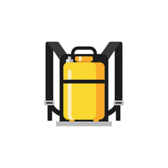 Naklejka premium Yellow agricultural backpack sprayer for gardening and pest control