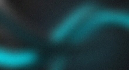 Bioluminescent jellyfish glowing in dark underwater scene noise texture banner retro poster header cover design © Unique Images