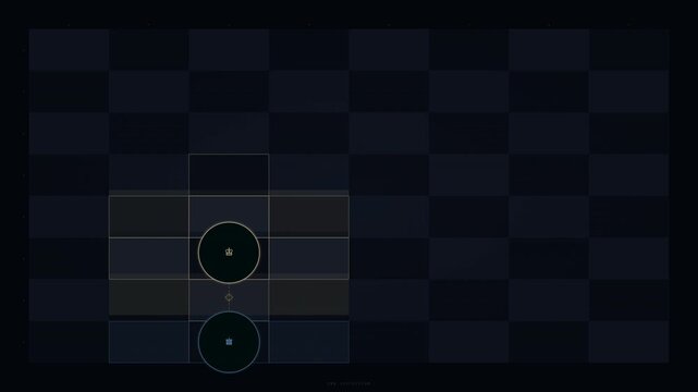 Chess King Opposition Endgame Geometry Animation 4K Loop