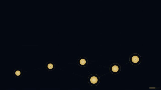 Concept animation of chess pawns visualized as interconnected nodes in a structural lattice network. Lines between pawn pairs pulse and change color to represent structural strength, pawn chains, and 
