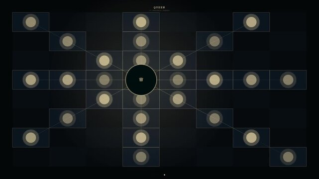 Chess Piece Mobility Network Graph Coverage Animation 4K