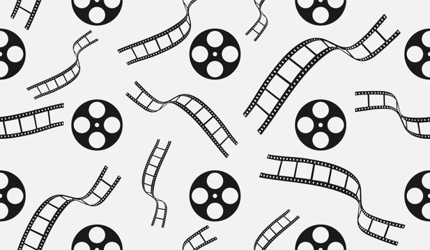 Cute movie cinema pattern background vector design