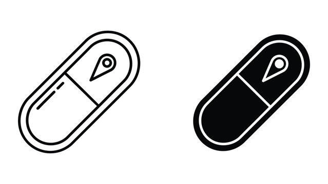 Capsule icons with location markers