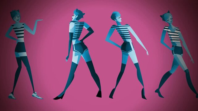 beautiful non binary models dancing