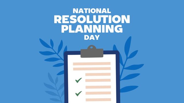National Resolution Planning Day for better planning