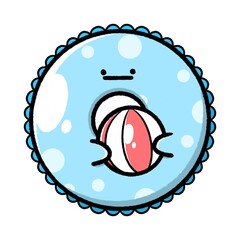 ぷかぷか浮き輪｜ビーチボール抱っこ © AKIRA!