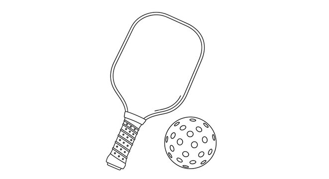 Badminton racket with shuttlecock close-up illustration