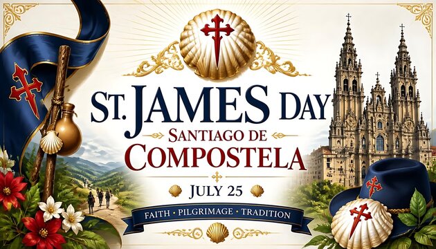 St. James Day, Santiago de Compostela celebration, pilgrimage traditions, July 25