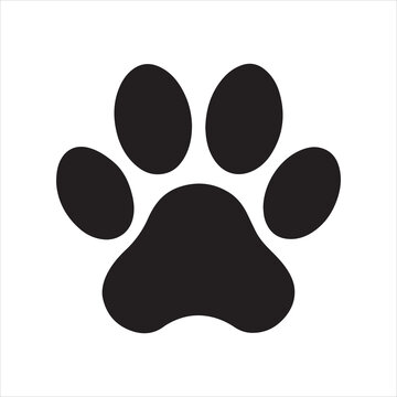 paw print icon vector illustration.