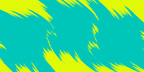 Neon green yellow background with grunge texture brush strokes. Squiggle bold smears template. Grainy bold bright brush strokes. Punk neon vector texture background. Backdrop street art design. © Ridwan