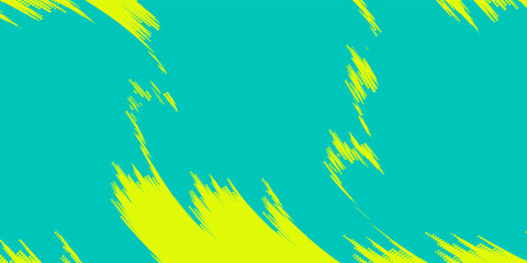 Neon green yellow background with grunge texture brush strokes. Squiggle bold smears template. Grainy bold bright brush strokes. Punk neon vector texture background. Backdrop street art design. © Ridwan