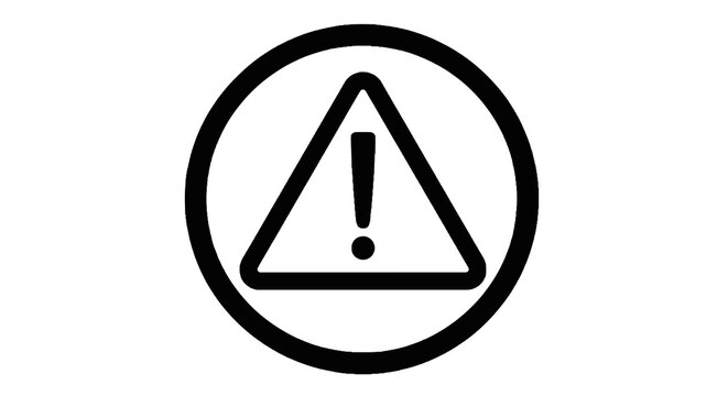 Warning Sign with Exclamation Mark.