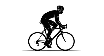 Obraz premium Silhouette of a professional cyclist riding a road bicycle 1.