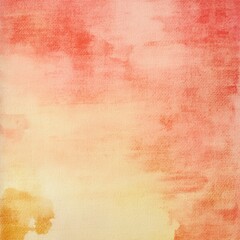 Obraz premium Modern watercolor paper texture with faded coral and pale yellow stains. generative ai