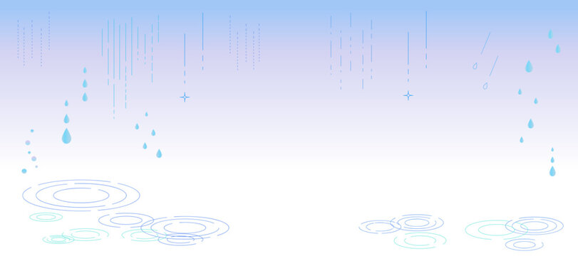 雨をイメージしたシンプルな背景イラスト