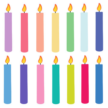 Rainbow candle birthday 