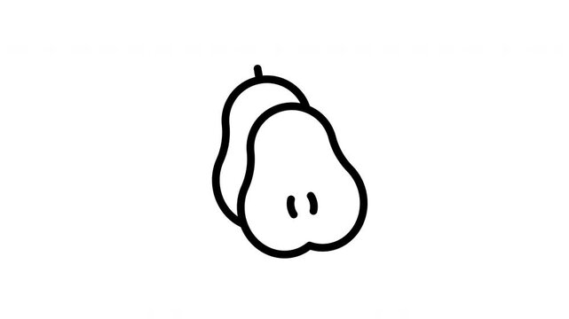pear minimalist stroke animation