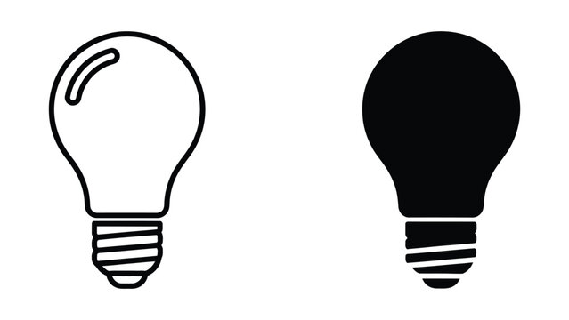 Light bulb icon with on and off states