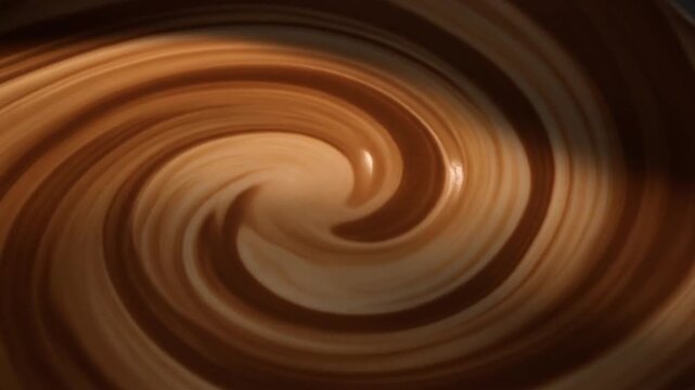 Close up espresso crema with rich foam texture and smooth cinematic coffee motion