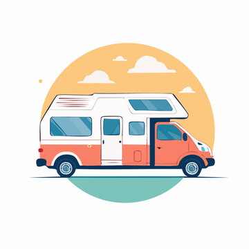 Illustration of a Camper Van