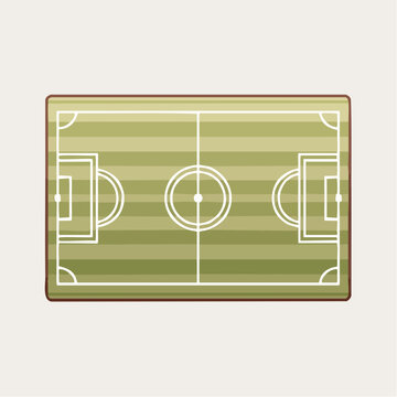 Stylized Soccer Field Illustration