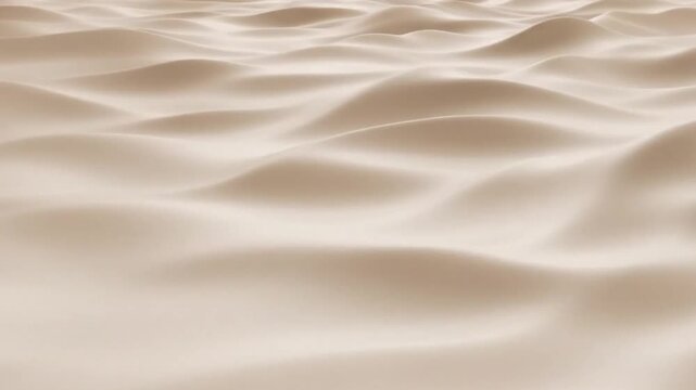 Abstract beige fluid wave background, 3d render of smooth liquid surface