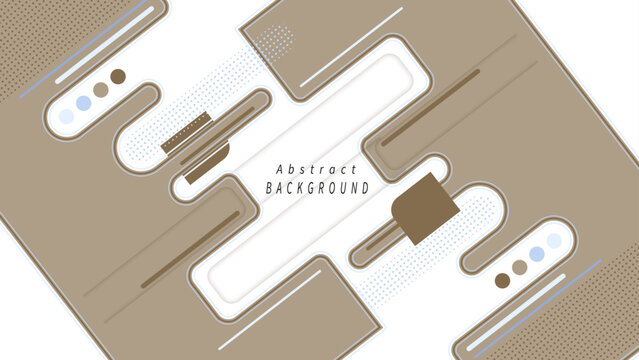 Geometric shapes background with line and 3d