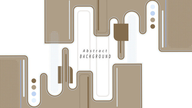 Geometric shapes background with line and 3d
