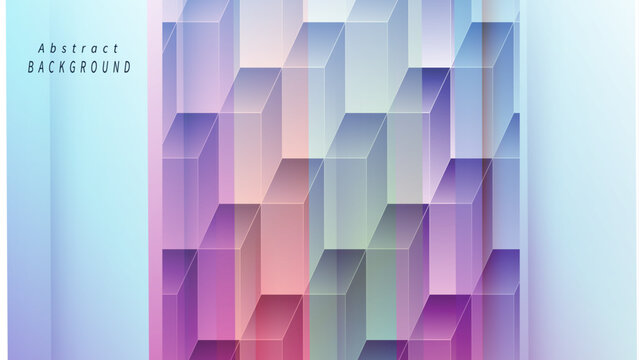  Geometric shape from colorful cubes.