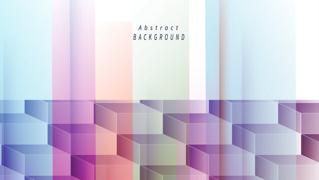  Geometric shape from colorful cubes.