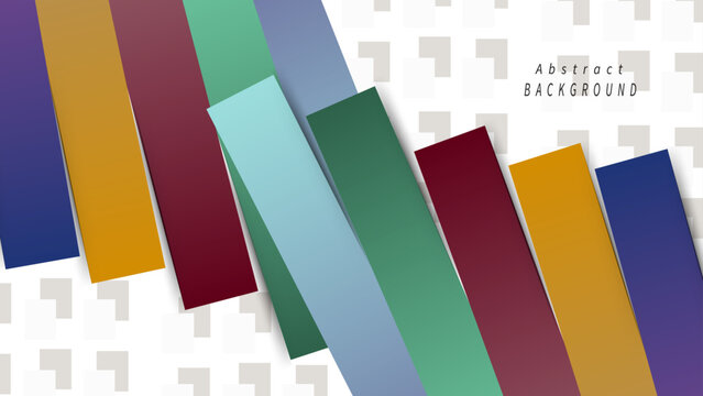 Colorful abstract overlay paper style background design