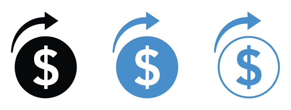 Money back guarantee and financial refund icon set, vector collection featuring cashback, secure payment, warranty, return policy, and finance protection symbols
