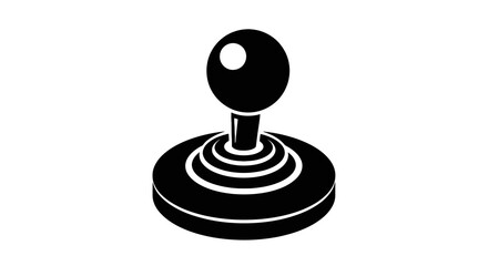 Black video game joystick controller button. © Putra