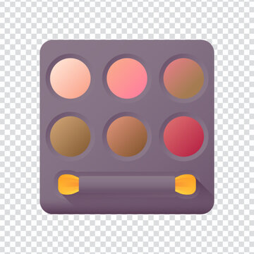 Eyeshadow Makeup Beauty Cosmetic Eye Shadow Palette Icon Set