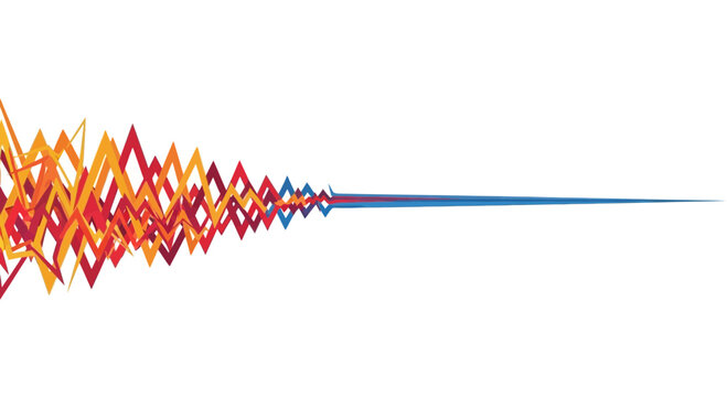 Vibrant multicolor sound wave, abstract audio waveform, colorful music equalizer, vector graphic element