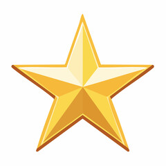 Obraz premium Golden Five-Pointed Star Icon
