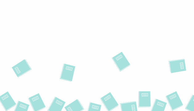Book Icon Pattern. Hand Drawn Library Background. Minimal Education Doodle Style.
